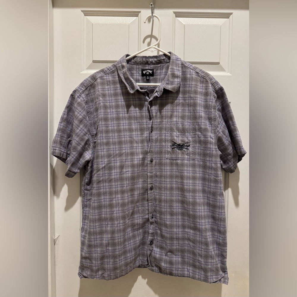 Billabong Daybreak Plaid Short Sleeve Size XL